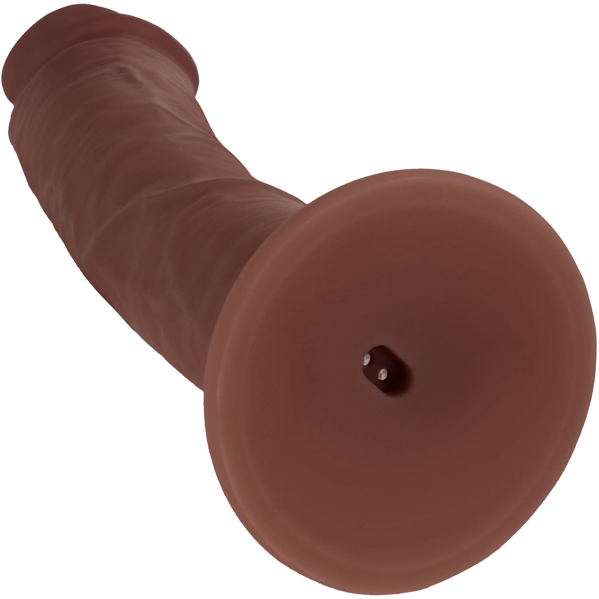 RealRock® 6" Dual Layered Rechargeable Curved Vibrating Dildo - Caramel