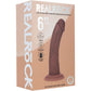 RealRock® 6" Dual Layered Rechargeable Curved Vibrating Dildo - Caramel