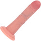 RealRock® 6" Dual Layered Rechargeable Curved Vibrating Dildo - Vanilla