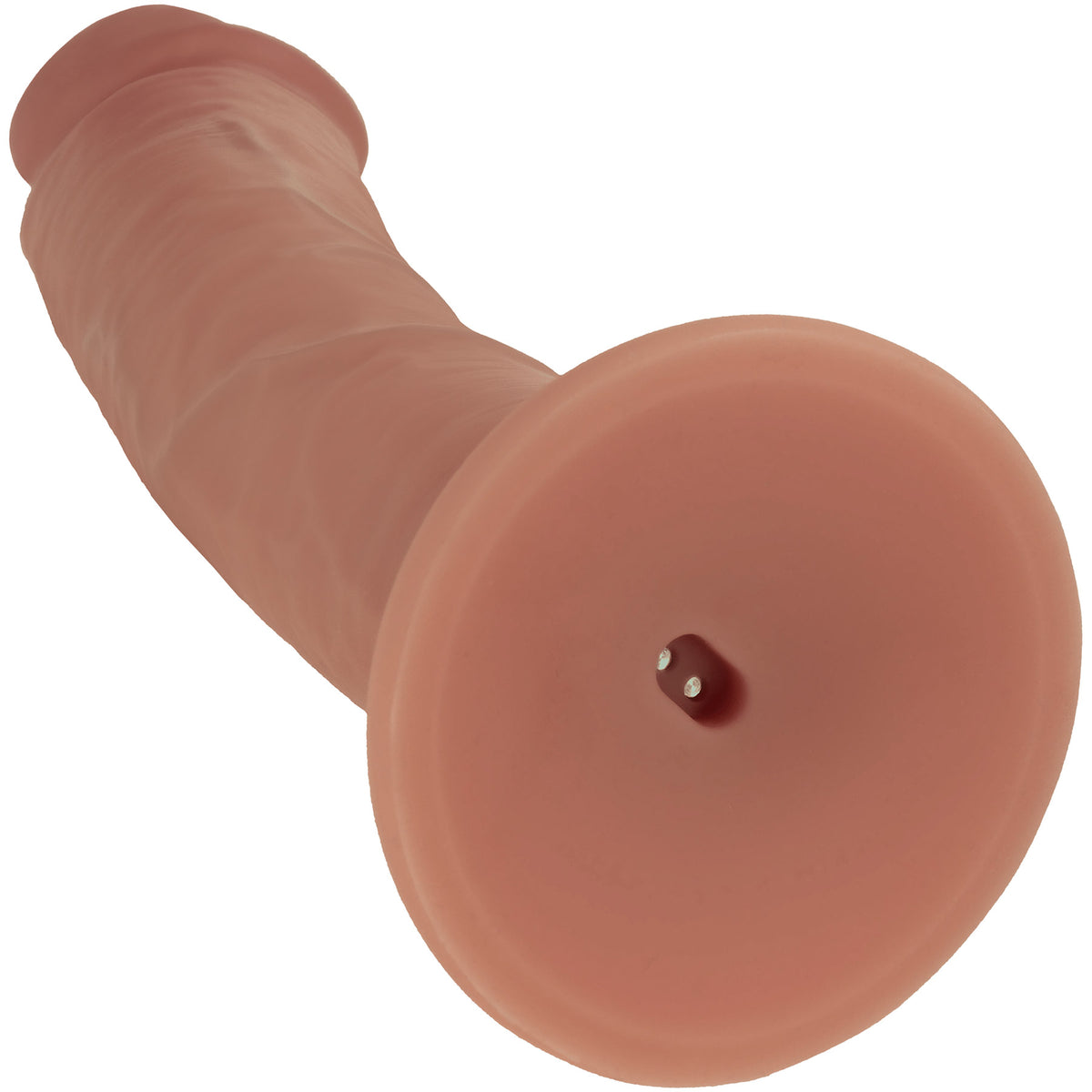 RealRock® 6" Dual Layered Rechargeable Curved Vibrating Dildo - Caramel