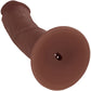 RealRock® 8" Dual Layered Rechargeable Curved Vibrating Dildo - Chocolate
