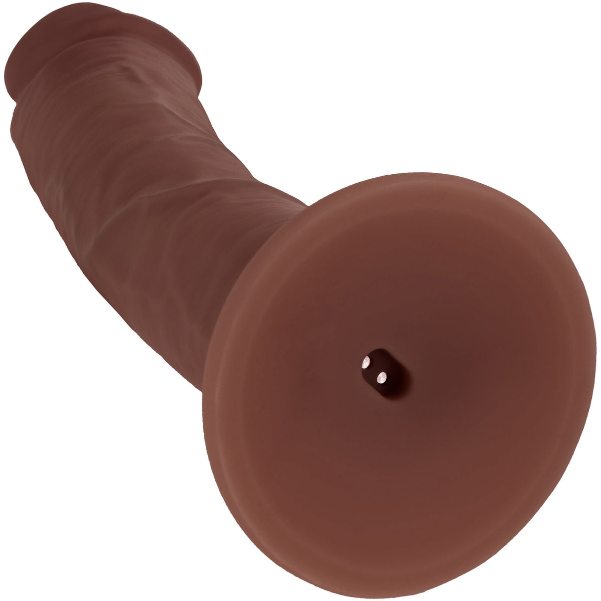 RealRock® 8" Dual Layered Rechargeable Curved Vibrating Dildo - Chocolate