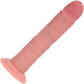RealRock® 8" Dual Layered Rechargeable Curved Vibrating Dildo - Vanilla
