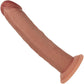RealRock® 8" Dual Layered Rechargeable Curved Vibrating Dildo - Caramel