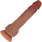 RealRock® 7" Vibrating Thrusting Dildo With Balls And Suction Cup - Caramel