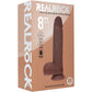 RealRock® 8" Vibrating Thrusting Dildo With Balls And Suction Cup - Chocolate