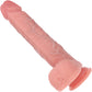 RealRock® 8" Vibrating Thrusting Dildo With Balls And Suction Cup - Vanilla
