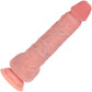 RealRock® 8" Vibrating Thrusting Dildo With Balls And Suction Cup - Vanilla