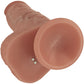 RealRock® 8" Vibrating Thrusting Dildo With Balls And Suction Cup - Caramel