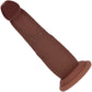 RealRock® 6" Realistic Dual Layered Silicone Sliding Skin Dildo - Chocolate