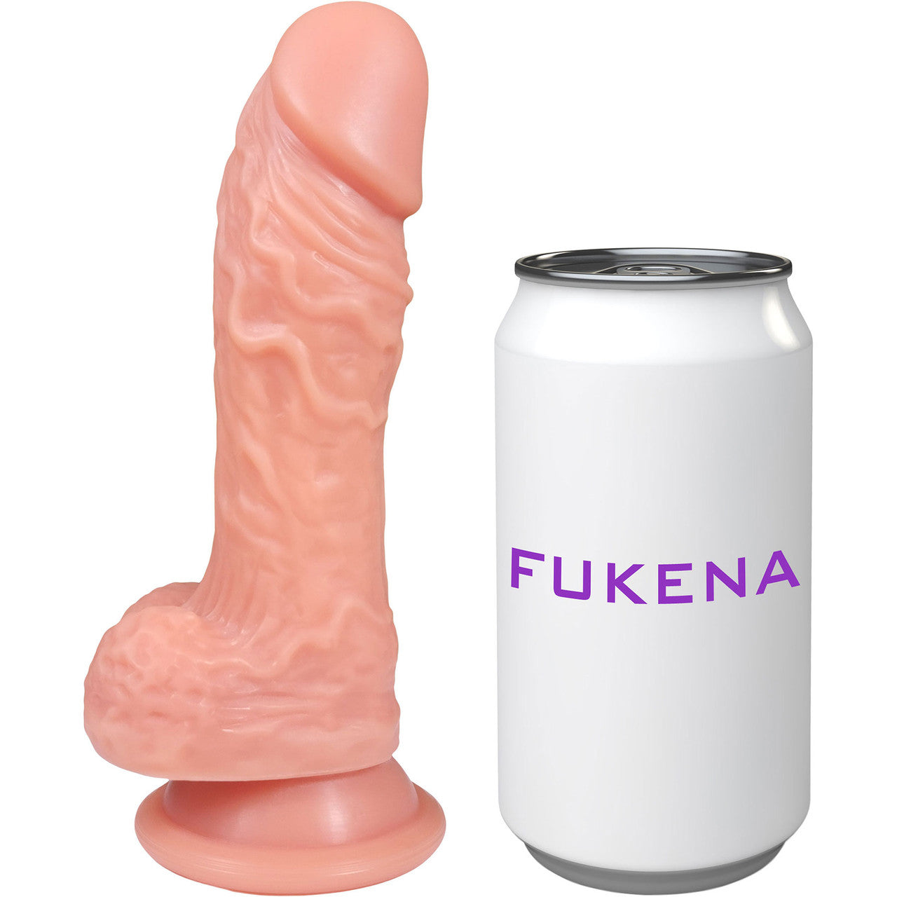 The Rebound 5 Inch Silicone Realistic Dildo With Balls & Suction Cup Base By Fukena - Vanilla