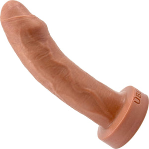 The Reservo Uncut 5.25" Silicone Uncircumcised Dual Density Realistic Dildo By Uberrime - Caramel