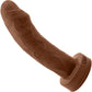 The Reservo Uncut 5.25" Silicone Uncircumcised Dual Density Realistic Dildo By Uberrime - Chocolate