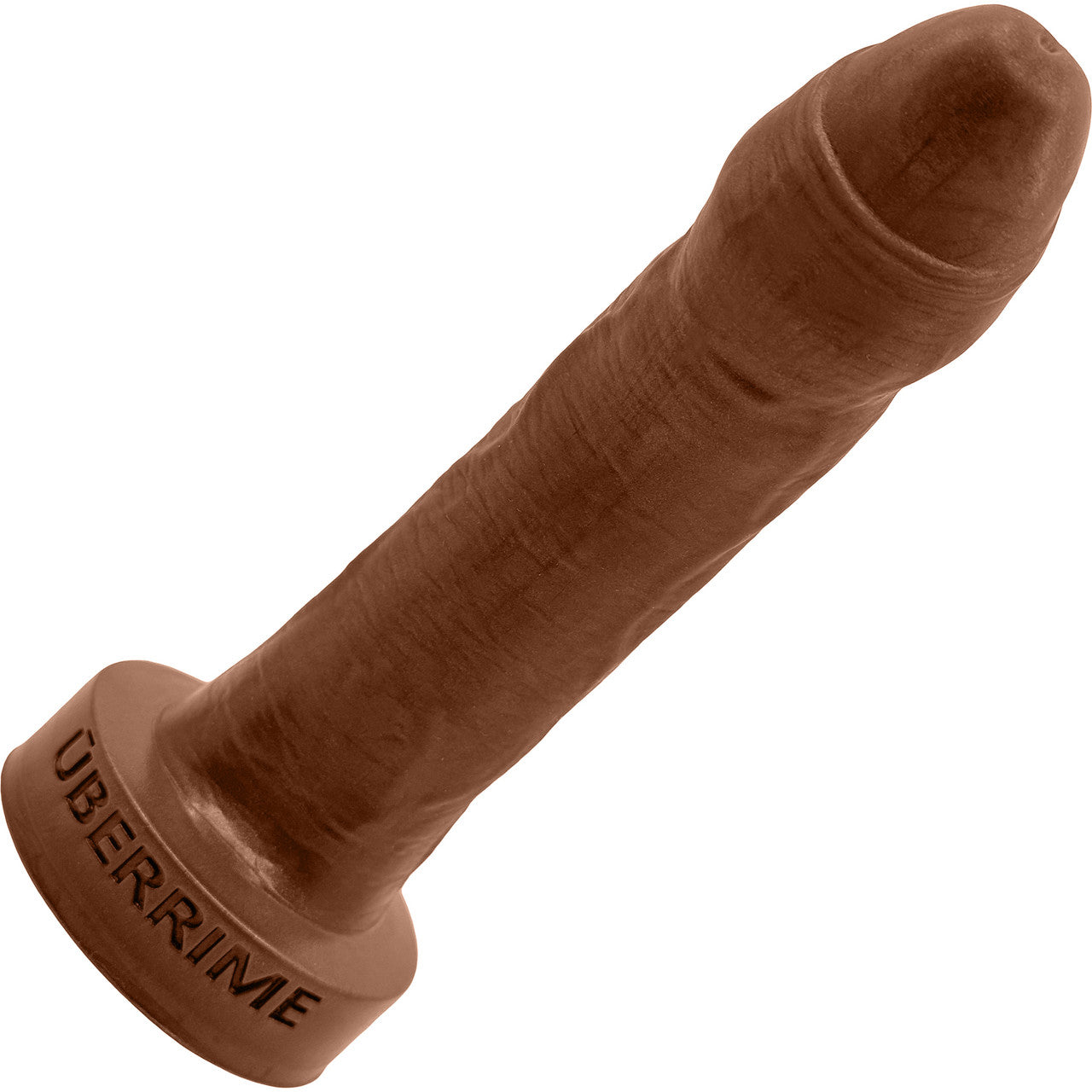 The Reservo Uncut 5.25" Silicone Uncircumcised Dual Density Realistic Dildo By Uberrime - Chocolate