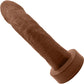 The Reservo Uncut 5.25" Silicone Uncircumcised Dual Density Realistic Dildo By Uberrime - Chocolate