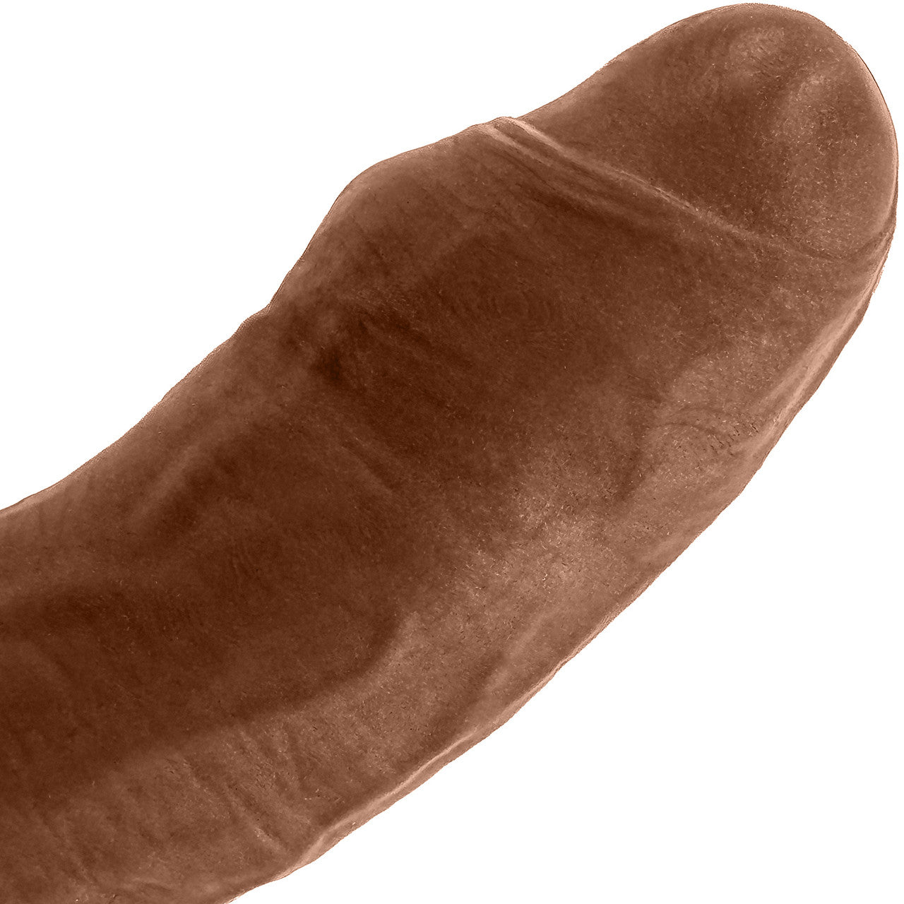 The Reservo Uncut 5.25" Silicone Uncircumcised Dual Density Realistic Dildo By Uberrime - Chocolate