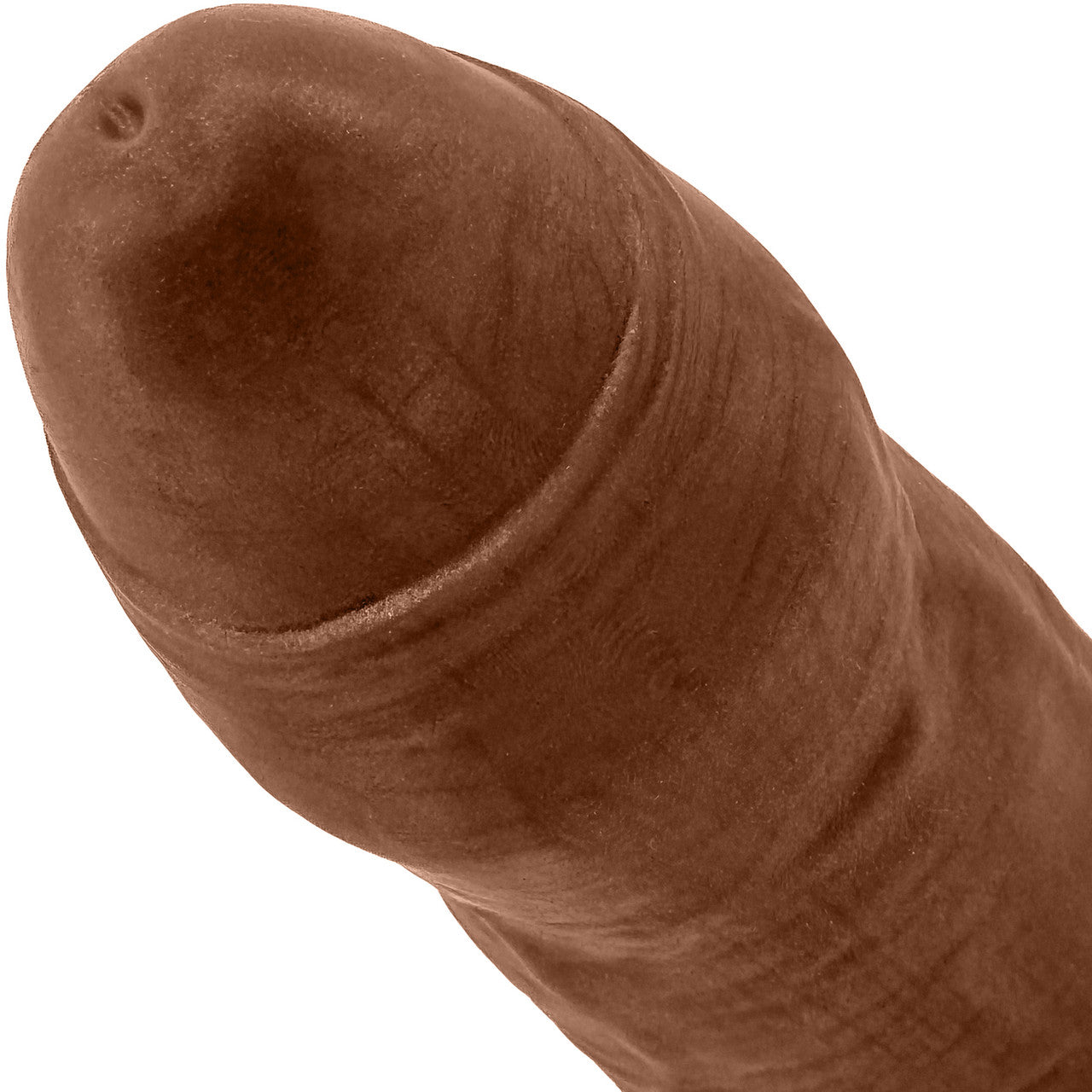 The Reservo Uncut 5.25" Silicone Uncircumcised Dual Density Realistic Dildo By Uberrime - Chocolate