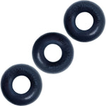 Oxballs Ringer Stretchy Cock Ring Set of 3 - Night Black