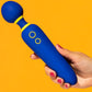 ROMP Flip Silicone Rechargeable Waterproof Wand Massager - Blue