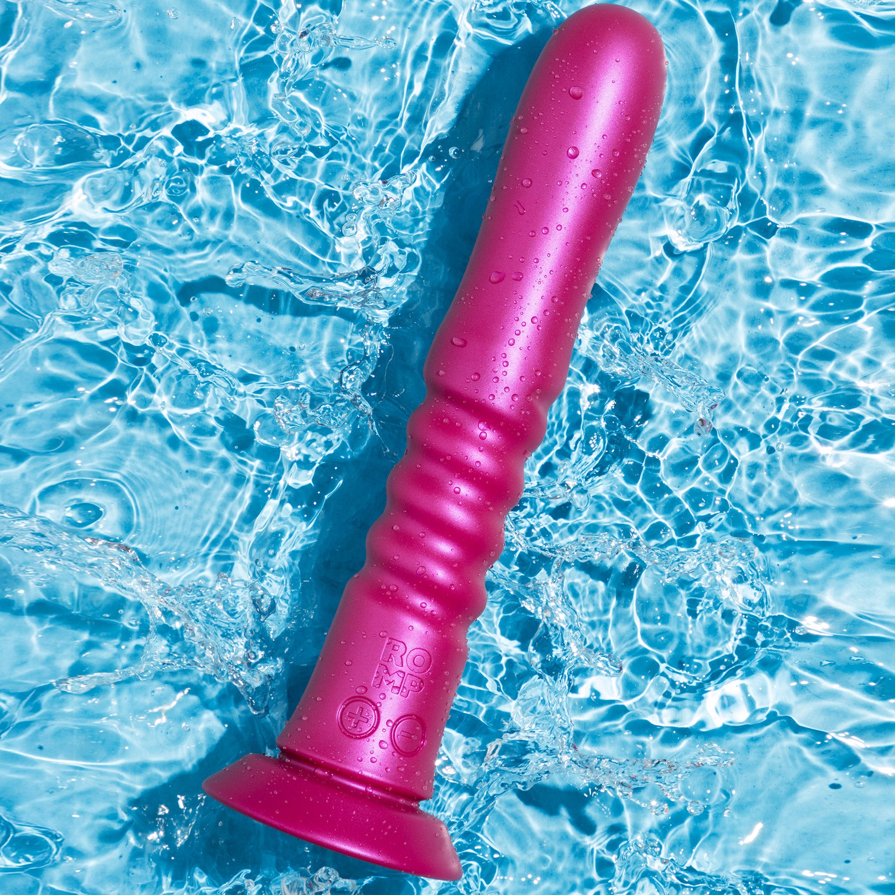 Romp Jiggle Rechargeable Silicone Thrusting & Vibrating Suction Cup Dildo
