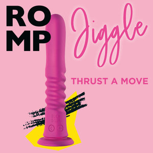 Romp Jiggle Rechargeable Silicone Thrusting & Vibrating Suction Cup Dildo