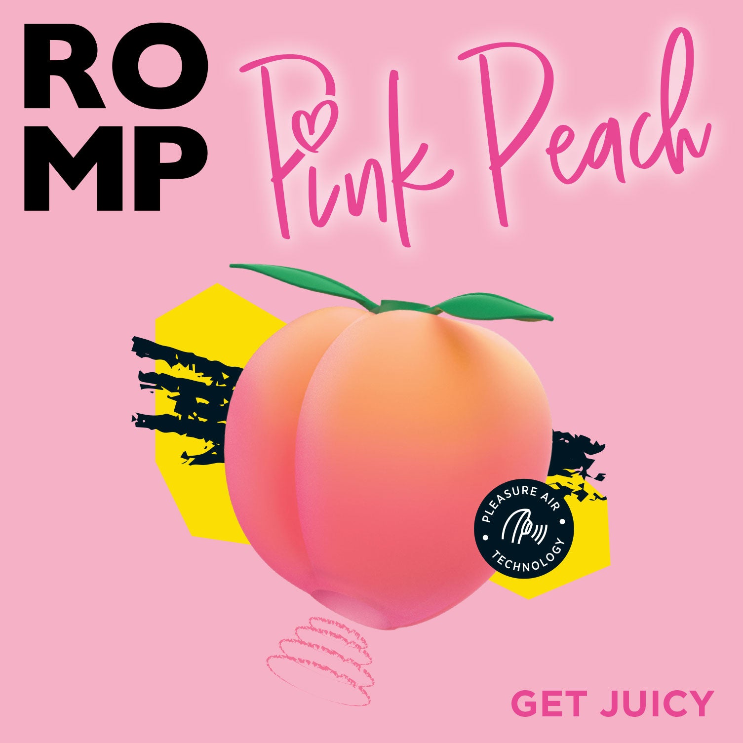 ROMP Pink Peach Pleasure Air Silicone Clitoral Massaging Stimulator