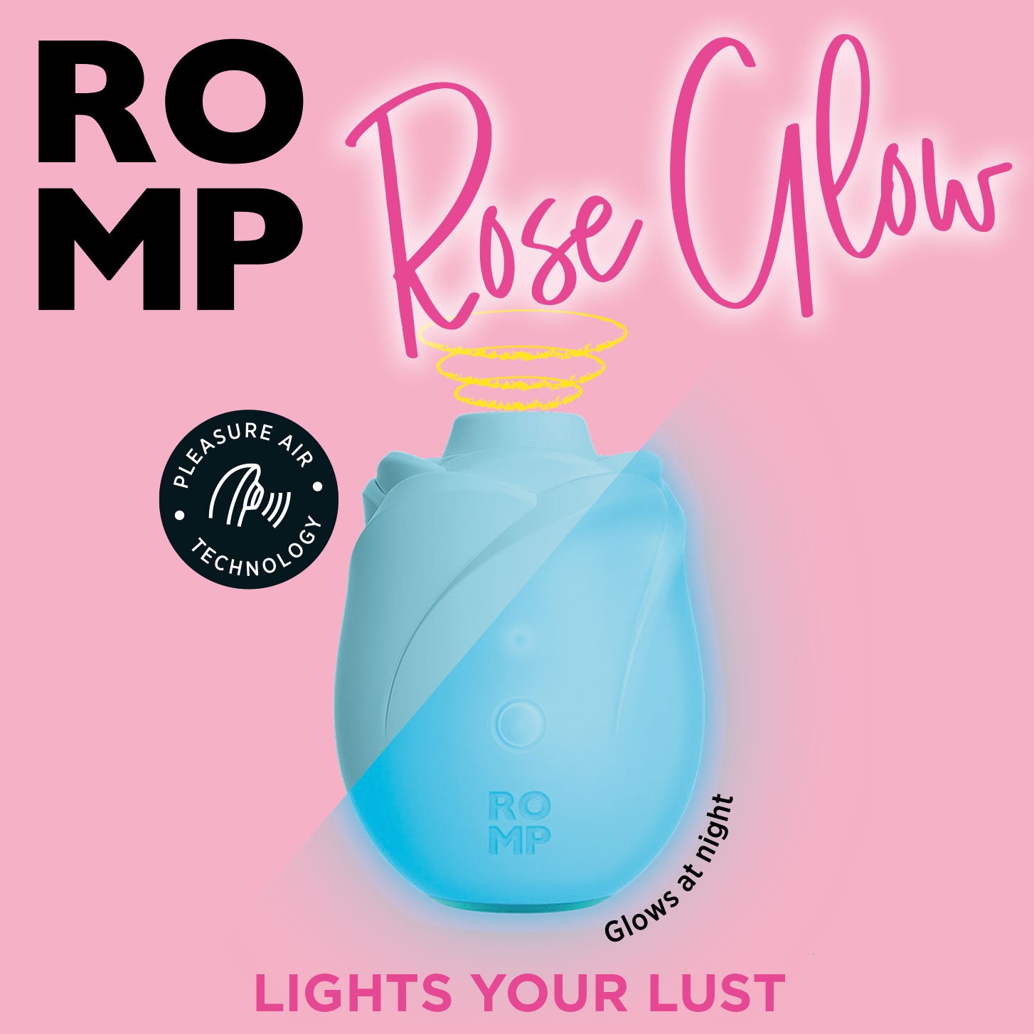 ROMP Rose Glow Pleasure Air Silicone Clitoral Massaging Stimulator