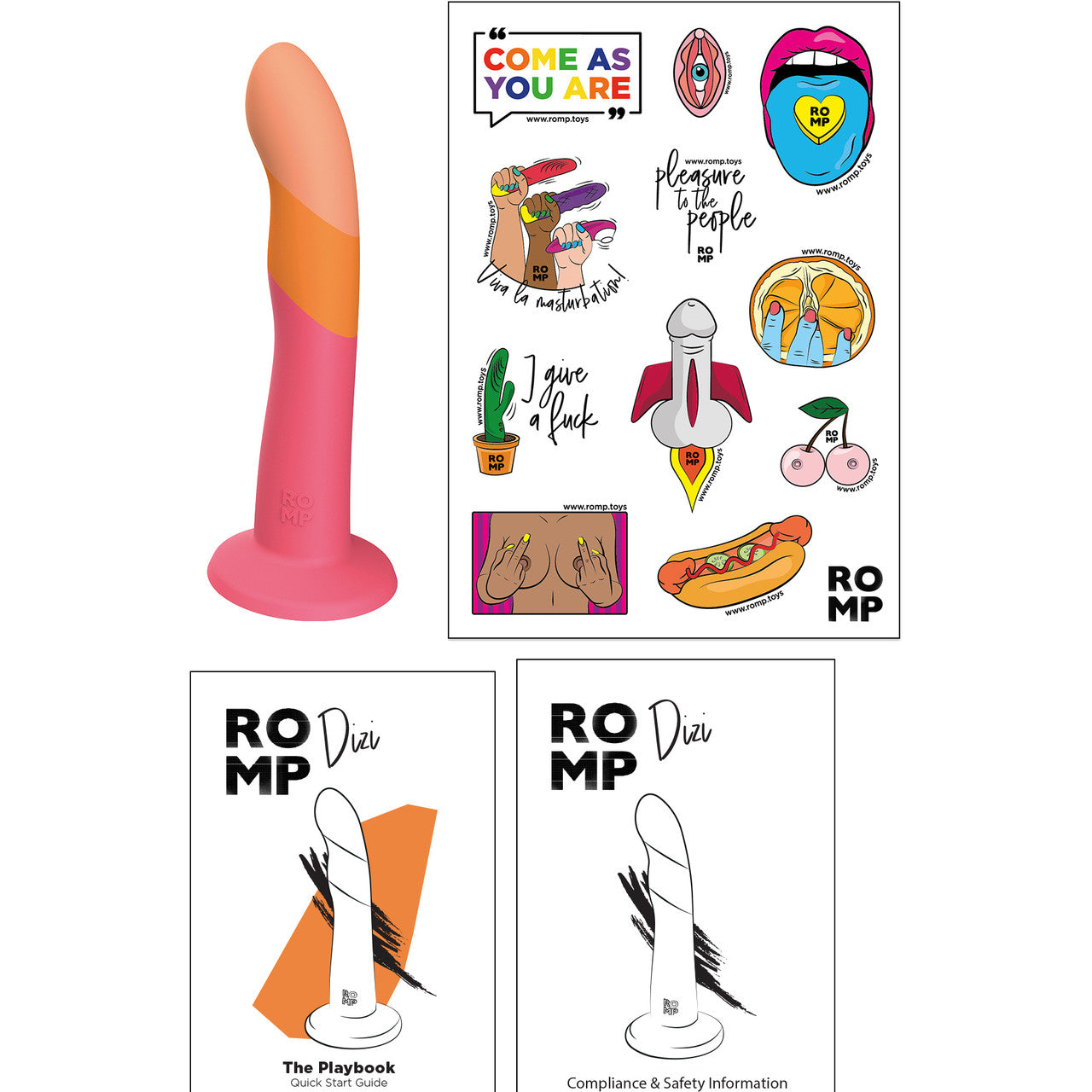 ROMP Dizi 7" Silicone Suction Cup G-Spot Dildo