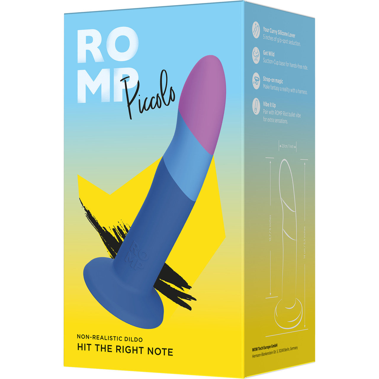 ROMP Piccolo 5.5" Silicone Suction Cup G-Spot Dildo