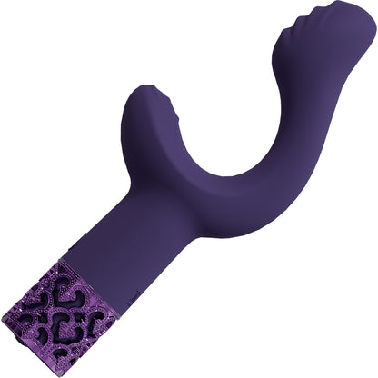 Royal Gems Majestic Rechargeable Silicone 10 Speed Dual Stimulation Vibrator - Purple