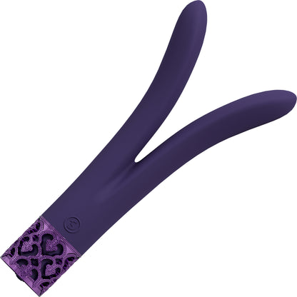 Royal Gems Dueling Queens 10 Speed Rechargeable Silicone Vibrator - Purple