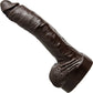 Hankey's Toys Ray Diesel Medium 10.75" Silicone Cock With Balls & Vac-U-Lock Base - Chocolate