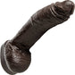 Hankey's Toys Ray Diesel Medium 10.75" Silicone Cock With Balls & Vac-U-Lock Base - Chocolate