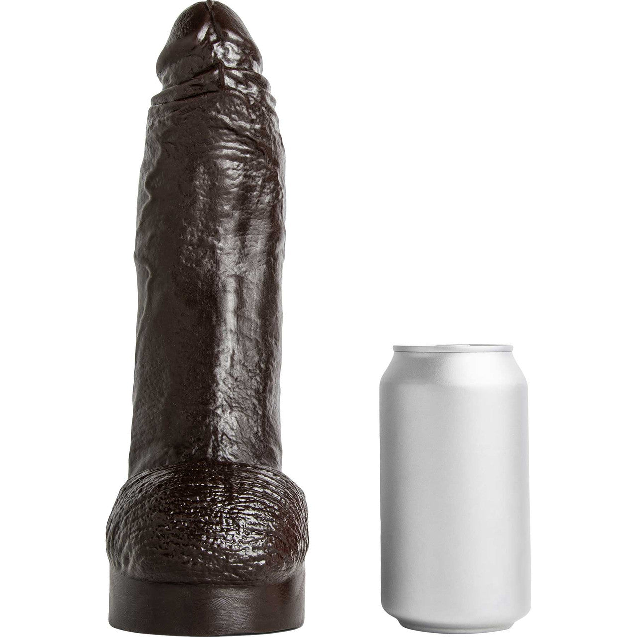 Hankey's Toys Ray Diesel Medium 10.75" Silicone Cock With Balls & Vac-U-Lock Base - Chocolate