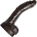 Hankey's Toys Ray Diesel Medium 10.75" Silicone Cock With Balls & Vac-U-Lock Base - Chocolate