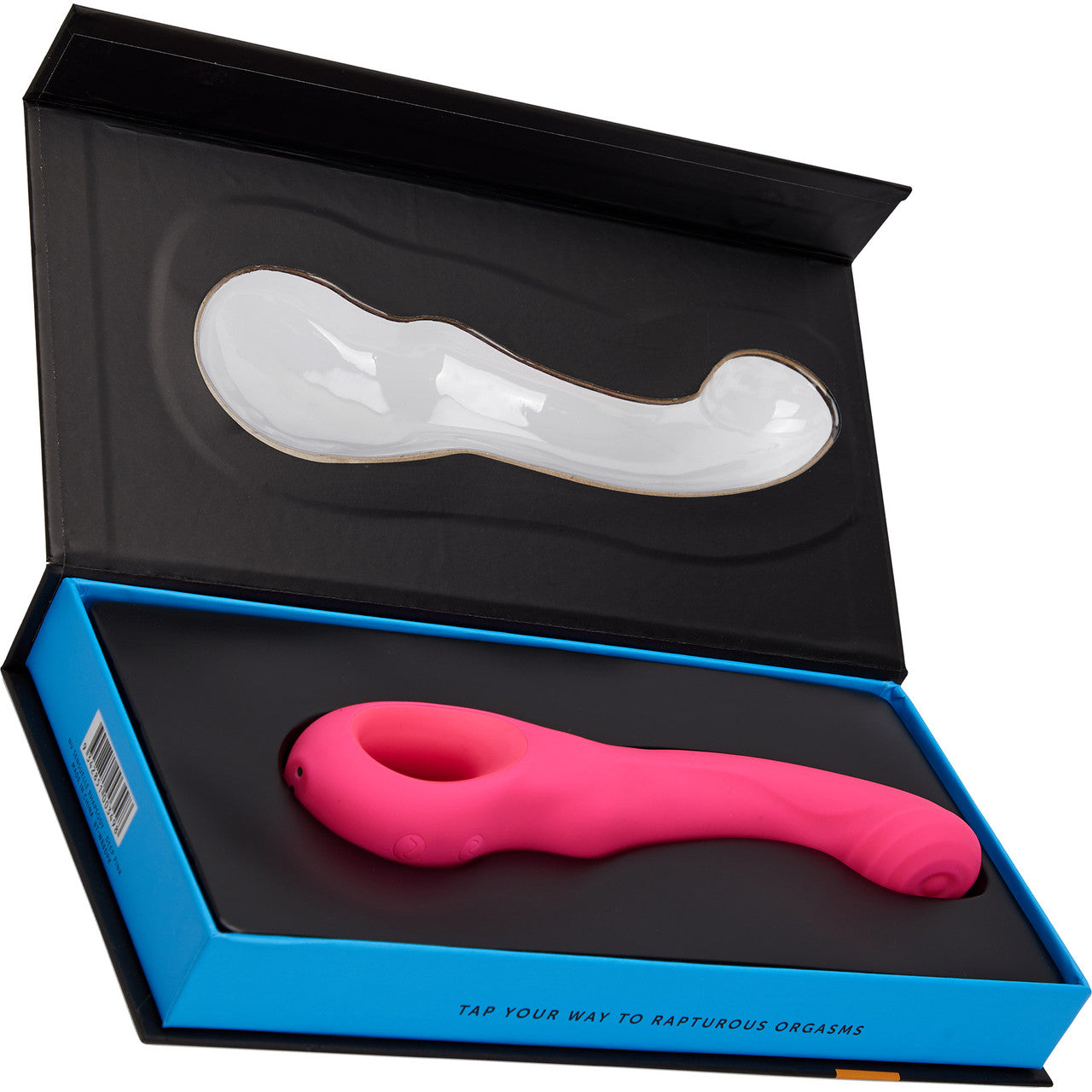 Rhapsody Tapping Vibe Rechargeable Waterproof Silicone G-Spot Vibrator By Nu Sensuelle - Deep Pink