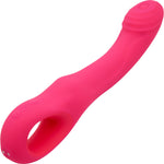 Rhapsody Tapping Vibe Rechargeable Waterproof Silicone G-Spot Vibrator By Nu Sensuelle - Deep Pink