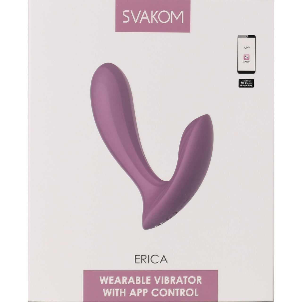 SVAKOM ERICA Wearable App Controlled Silicone Dual Stimulation Vibrator - Romantic Rose Pink