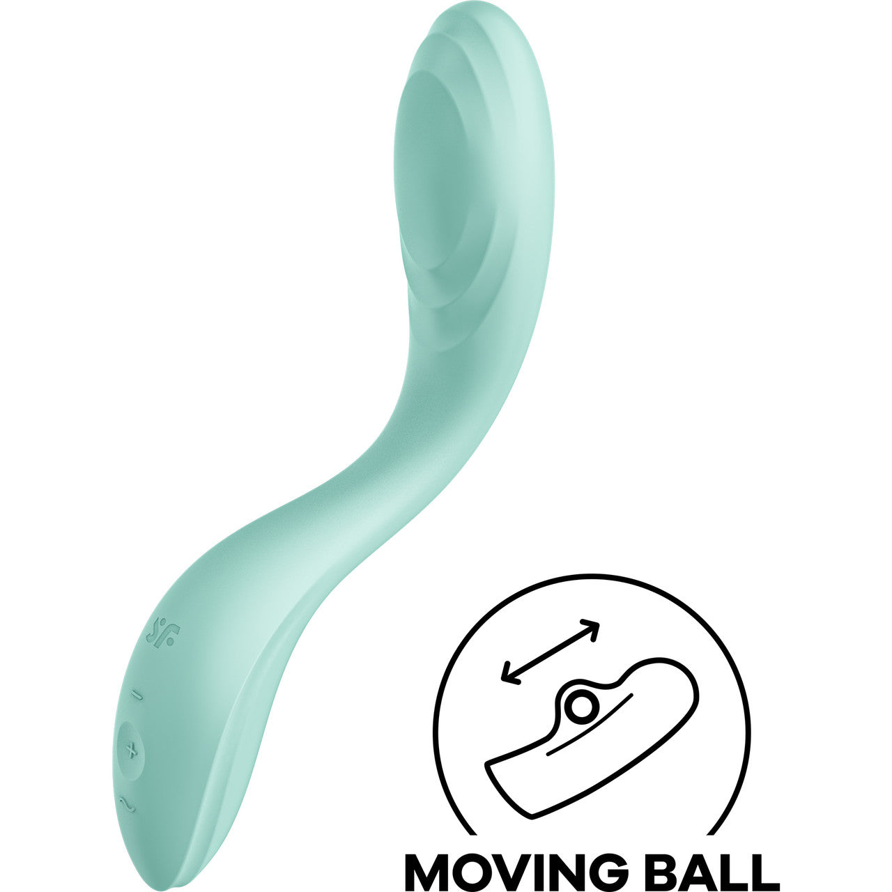 Satisfyer Rrrolling Pleasure Silicone Rechargeable Waterproof 12-Function G-Spot Vibrator - Mint