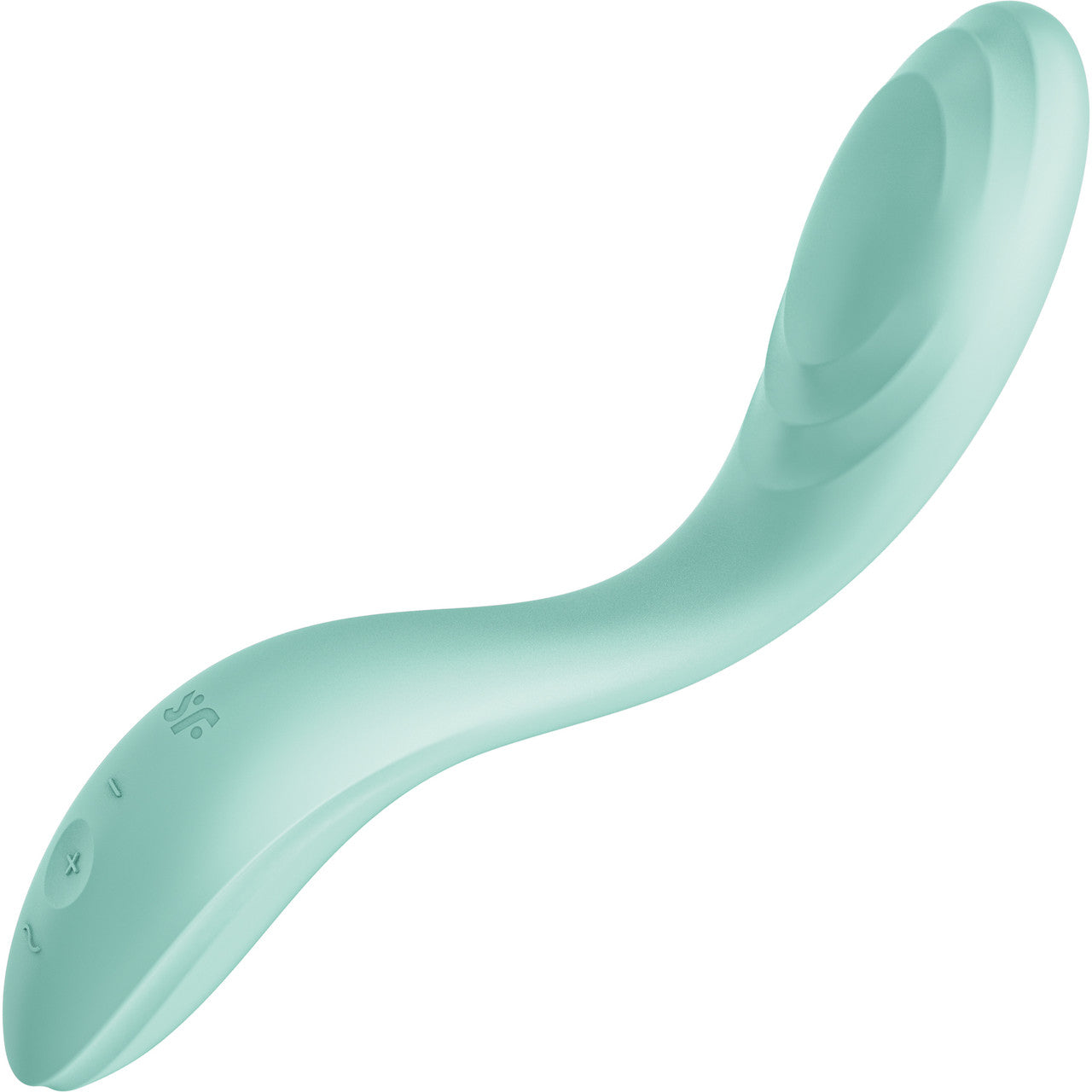 Satisfyer Rrrolling Pleasure Silicone Rechargeable Waterproof 12-Function G-Spot Vibrator - Mint