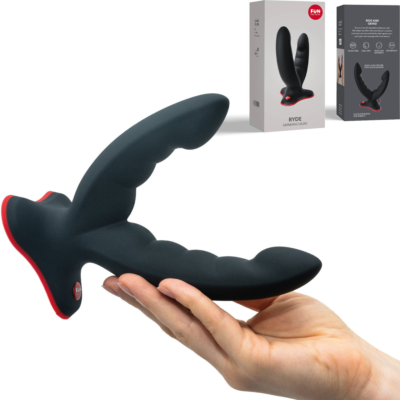 RYDE Silicone Grinding Dildo By Fun Factory - Black