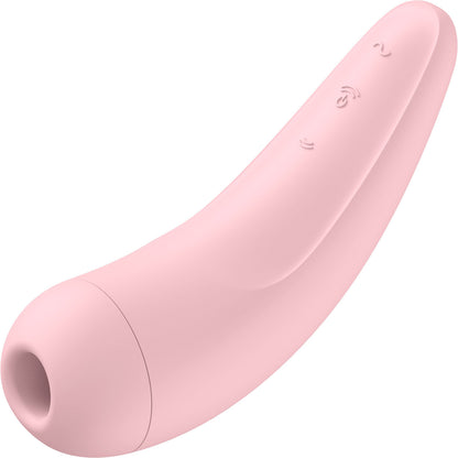 Satisfyer Curvy 2+ Pressure Wave Waterproof Rechargeable Clitoral Stimulator - Pink