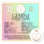 Zodiac Superpowers Mini Card & Charm By Warm Human - Gemini