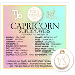 Zodiac Superpowers Mini Card & Charm By Warm Human - Capricorn