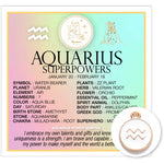 Zodiac Superpowers Mini Card & Charm By Warm Human - Aquarius