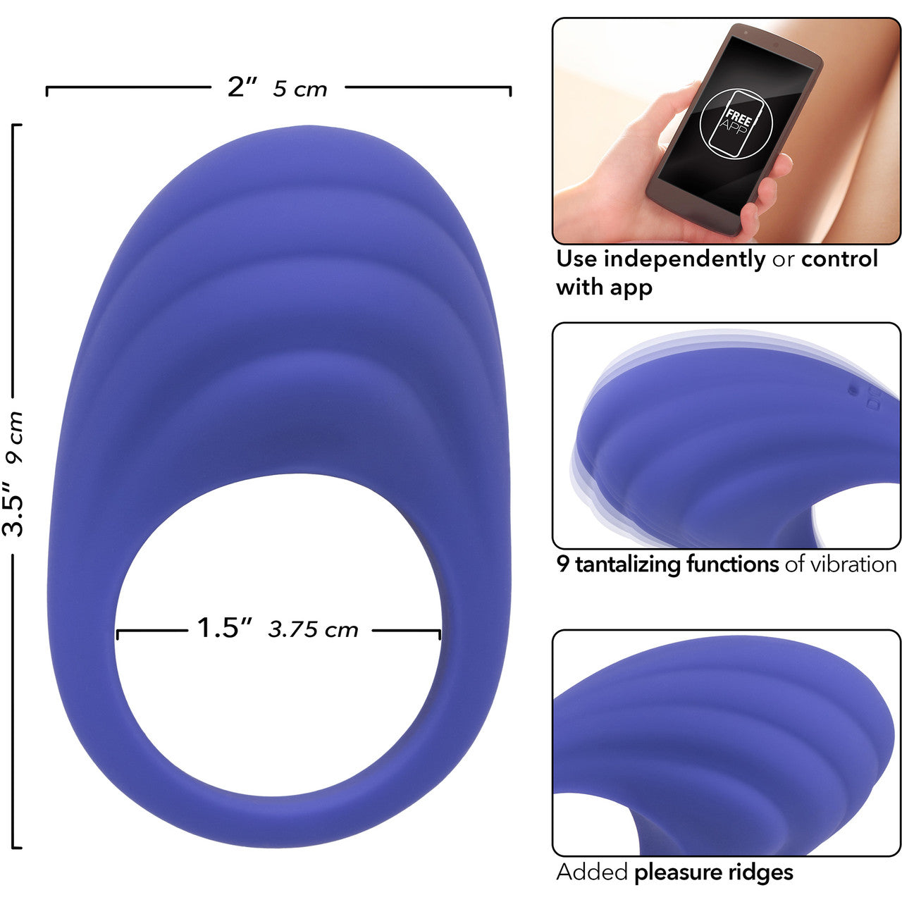 Connect Couples Ring App Enabled Vibrating Cock Ring Connect Couples Ring App Enabled Vibrating Cock Ring