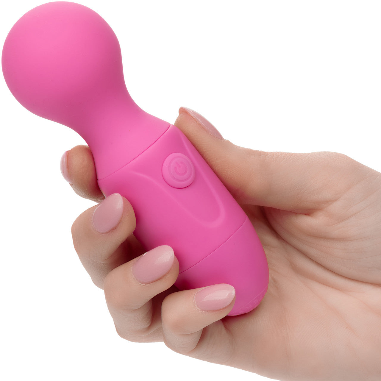 First Time Rechargeable Massager Waterproof Silicone Mini Wand Vibrator By CalExotics - Pink