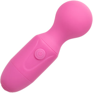 First Time Rechargeable Massager Waterproof Silicone Mini Wand Vibrator By CalExotics - Pink