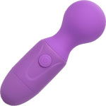 First Time Rechargeable Massager Waterproof Silicone Mini Wand Vibrator By CalExotics - Purple