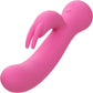 First Time Rechargeable Bunny Waterproof Silicone Dual Stimulation Vibrator By CalExotics - Pink